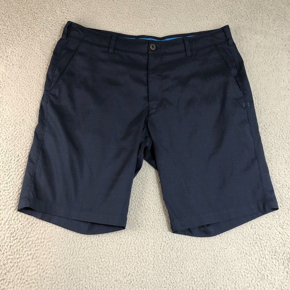Under Armour Shorts Men 40 Blue Heatgear‎ Golf Outdoor Chino Preppy Logo Classic